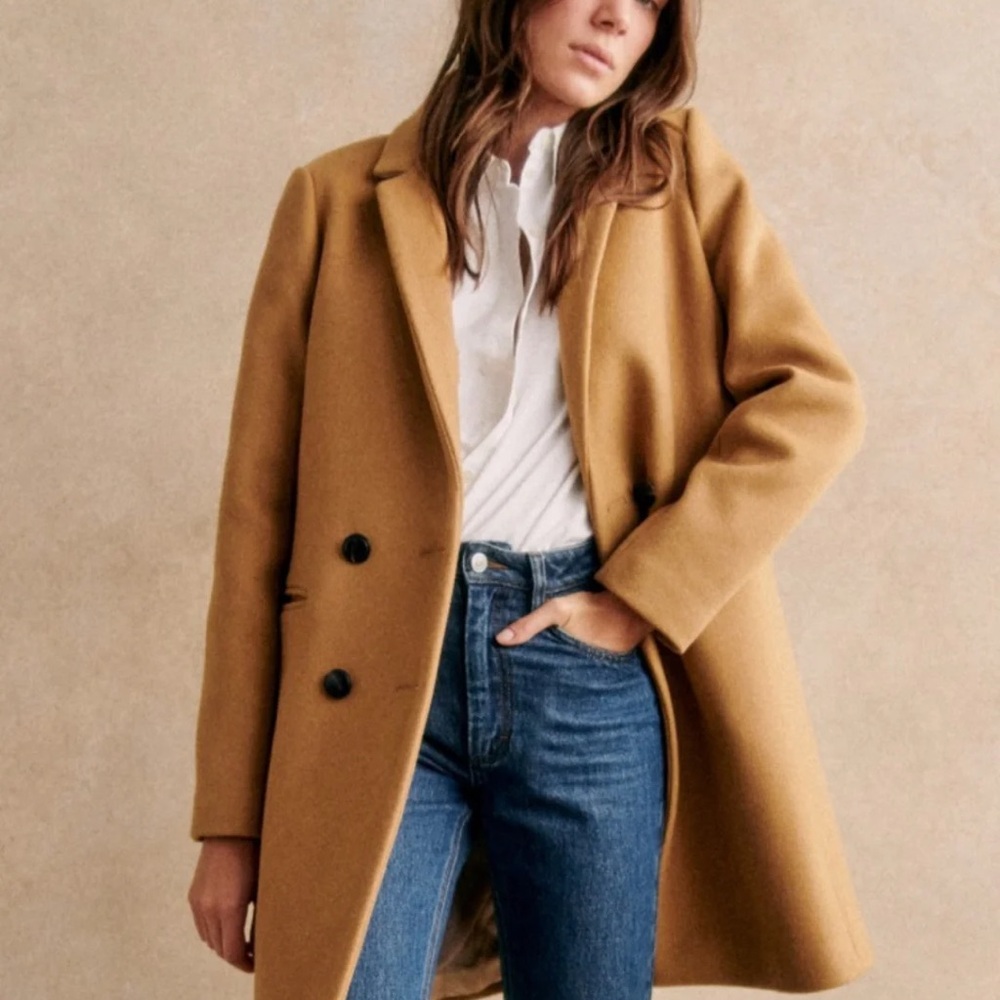 Sézane Johnson Coat Camel